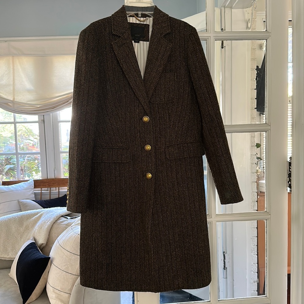J Crew Collection Harris Tweed Rhodes Coat